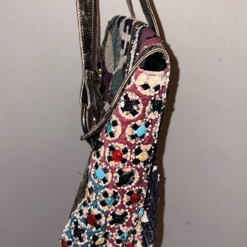 Patchwork Leather Shoulder Bag - image 3